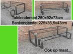 Tafelonderstel 250x92x73 cm hoog - bankonderstel 225 cm lang, Tuin en Terras, Ophalen, Nieuw, Rechthoekig, Metaal