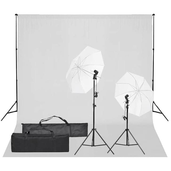 vidaXL Fotostudioset met verlichtingsset en achtergrond, Audio, Tv en Foto, Fotografie | Fotostudio en Toebehoren, Nieuw, Verzenden