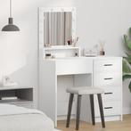 vidaXL Kaptafel met plank met opslag Wit 50 x 41 x 135 cm, Huis en Inrichting, Tafels | Kaptafels, Verzenden, Nieuw