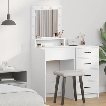 vidaXL Kaptafel met plank met opslag Wit 50 x 41 x 135 cm, Verzenden