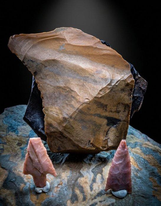 vuursteen en bot Werktuig - 8 cm - Pijlen en mammoettanden, Verzamelen, Mineralen en Fossielen