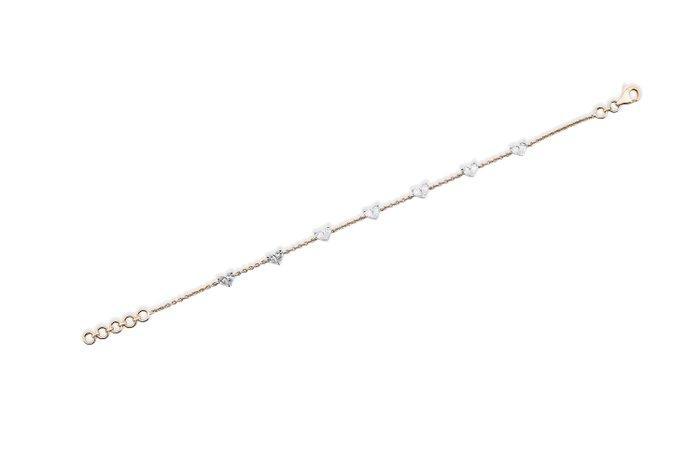 Armband - 18 karaat Roségoud, Witgoud - 1.03ct. tw. Diamant, Bijoux, Sacs & Beauté, Bracelets