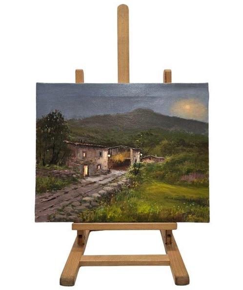 Spanish School (XX) - NO RESERVE - Refuge among the hills, Antiek en Kunst, Kunst | Schilderijen | Klassiek
