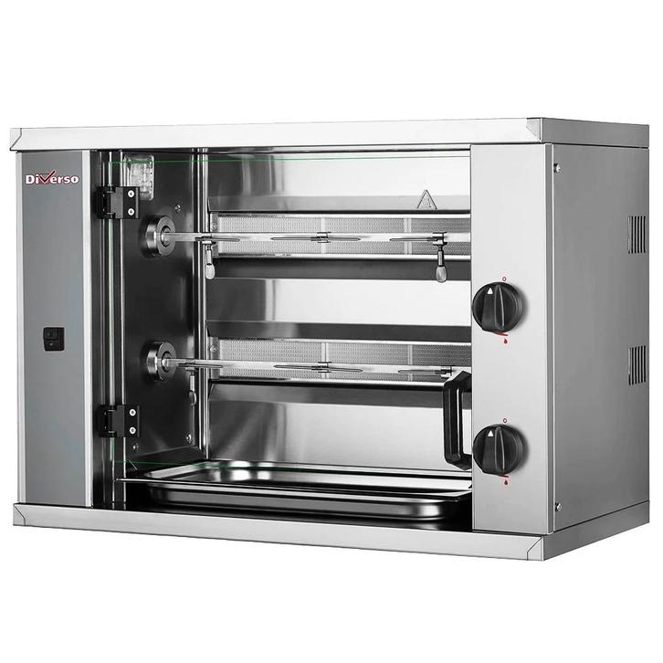 Kippengrill | SMALL | Gas | 2 Spitten | 6 Kippen | 8kW, Zakelijke goederen, Horeca | Keukenapparatuur, Nieuw in verpakking, Verzenden