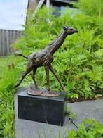 Beeld, Large Bronze Running Giraffe - 26.5 cm - Brons,