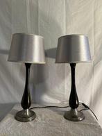 Lamp (2) - Glas, Chroom, Metaal - Set of 2
