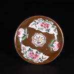 Kop en schotel - Tasse et sa soucoupe Famille Rose à fond, Antiek en Kunst