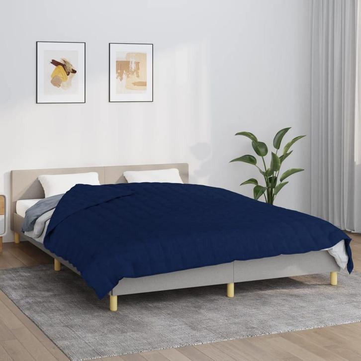 vidaXL Verzwaringsdeken 220x240 cm 15 kg stof blauw, Huis en Inrichting, Slaapkamer | Bedden, Nieuw, Verzenden
