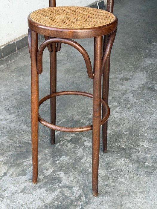stile thonet - Kruk - Hout, paglia di Vienna - Hoge kruk, Antiquités & Art, Curiosités & Brocante
