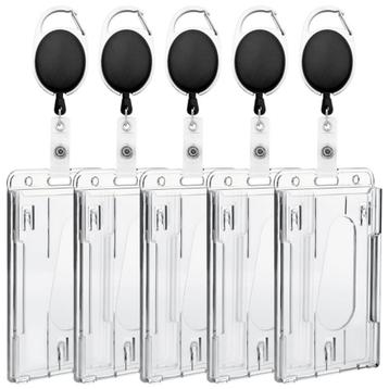 Fako Bijoux - 5x Badgehouder Met Trekkoord - Uittrekbare beschikbaar voor biedingen