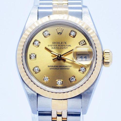 Rolex - Oyster Perpetual Datejust Ladies Diamonds - Ref., Handtassen en Accessoires, Horloges | Heren