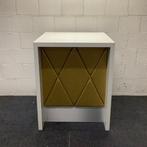 Balie, (hxbxd) 112x90x90 cm. goud - wit - Gratis Bezorging, Bureau