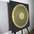 Painting of Tibetan Tradition - Mandala Mantra with Shell, Antiek en Kunst