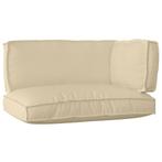 vidaXL 3-delige set met beige oxford palletkussens, Verzenden, Nieuw