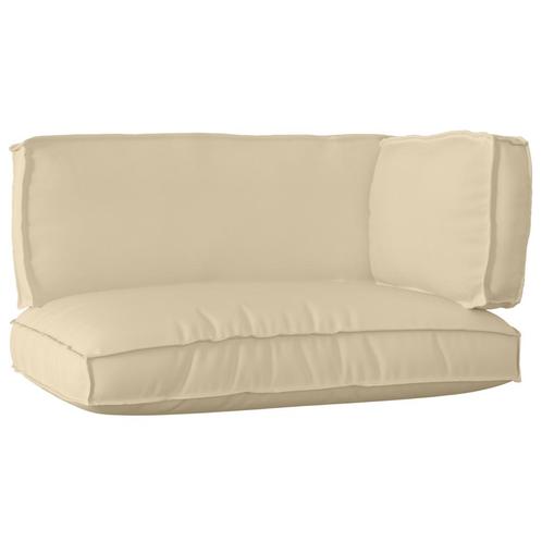vidaXL 3-delige set met beige oxford palletkussens, Huis en Inrichting, Woonaccessoires | Kussens, Nieuw, Verzenden