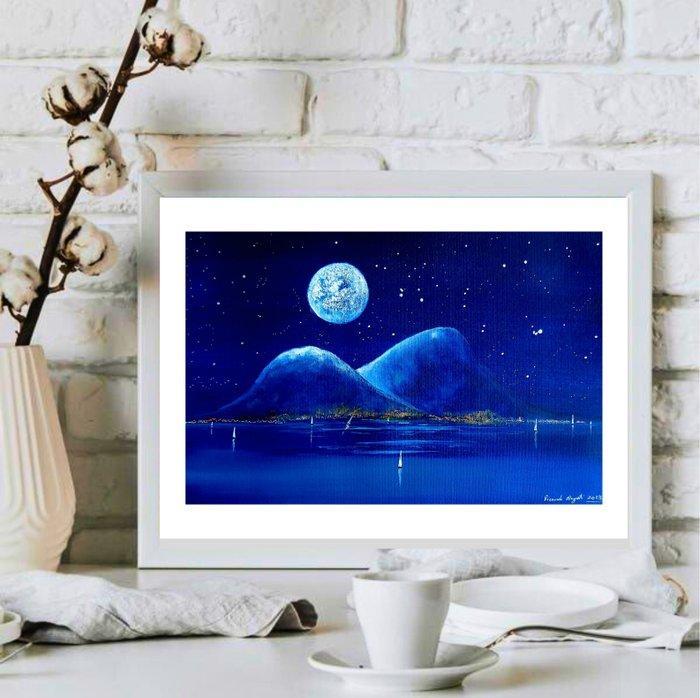 Riccardo Magatti (XX) - Le mie città di notte, Antiek en Kunst, Kunst | Schilderijen | Modern