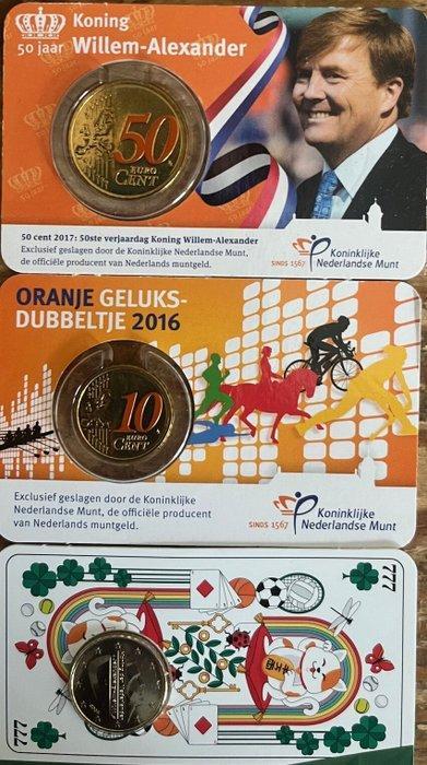 Nederland. Coin Card Various Years (10 verschillende), Postzegels en Munten, Munten | Europa | Euromunten