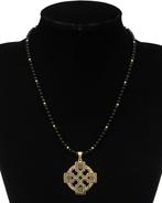 Obsidiaan - Amulet Kruis Zonnekracht: Bescherming &