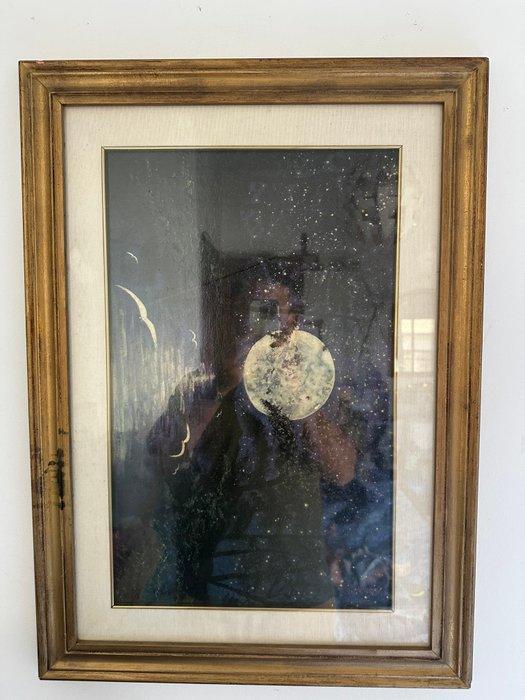 Lijst (2)- Geverfde poort - Vurenhout - Goudblad lijsten, Antiek en Kunst, Curiosa en Brocante