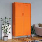 vidaXL Kledingkast 90x50x180 cm staal oranje, Huis en Inrichting, Kasten | Kleerkasten, Verzenden, Nieuw