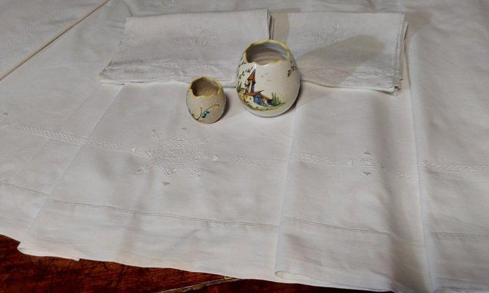 Drap de lit (3) - 270 cm - 225 cm - Anciennes collections, Antiquités & Art, Tapis & Textile