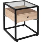 Nachtkastje Preston 43x45x54,5cm - Industrieel licht hout, e, Maison & Meubles, Tables | Tables d'appoint, Verzenden
