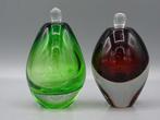 Twee geurflesjes - Glas, Antiquités & Art, Antiquités | Verre & Cristal