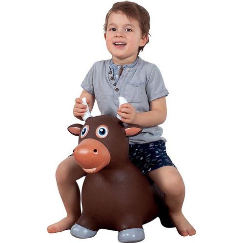 John - hophop stier - opblaasfiguur kind - bruin, Kinderen en Baby's, Speelgoed | Buiten | Opblaasfiguren, Verzenden