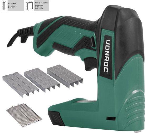 2dekans | VONROC Elektrische Tacker – Complete set Incl. 900, Bricolage & Construction, Outillage | Autres Machines, Enlèvement ou Envoi