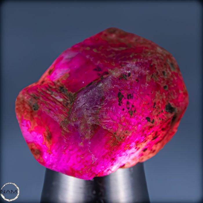 Zeer zeldzaam Padparadscha-kleur Saffier kristal 48,35 ct-, Verzamelen, Mineralen en Fossielen