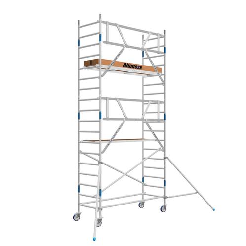 ALX rolsteiger 90 x 6.2m WH met AGS Voorloopleuning, Doe-het-zelf en Bouw, Steigers, Verzenden