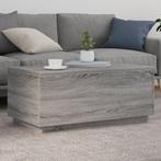 vidaXL Salontafel met LED-verlichting 90x50x40 cm grijs, Verzenden, Nieuw