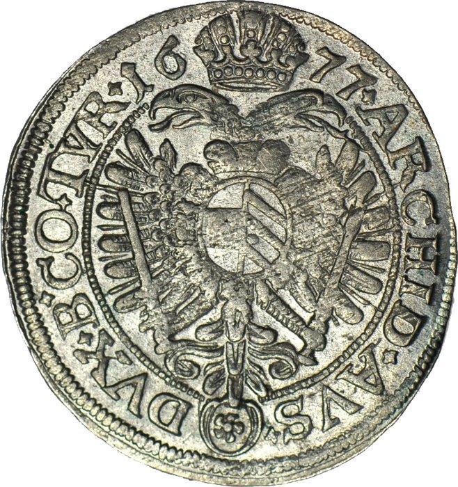 Oostenrijk. Leopold I Habsburg (1655–1705). 6 Kreuzer 1677, Postzegels en Munten, Munten | Europa | Niet-Euromunten