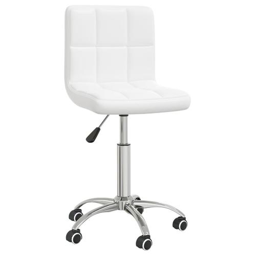vidaXL Eetkamerstoel draaibaar kunstleer wit, Huis en Inrichting, Stoelen, Nieuw, Verzenden
