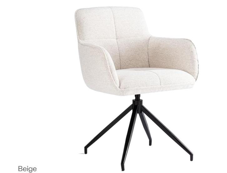 2dekans | Criks Design Draaibare Eetkamerstoel Charly -, Maison & Meubles, Chaises, Enlèvement ou Envoi