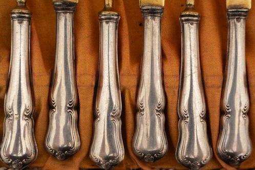 Couteau à gâteau - Argent - Set in Original Case, Antiek en Kunst, Antiek | Zilver en Goud