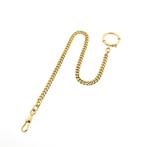 Vintage gouden horlogeketting; Chatelaine (voor aan een z..., Handtassen en Accessoires, Ophalen of Verzenden, Goud