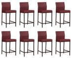 Set van 8 Leren barkrukken laag - Echt leer, Modern,, Nieuw, Vijf, Zes of meer stoelen, Modern, Leer