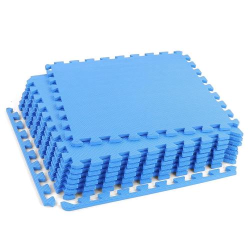 RAMROXX sportvloertegels - 8 stuks - 50x50 cm - blauw - b..., Sport en Fitness, Fitnessmaterialen, Nieuw, Ophalen of Verzenden