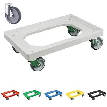 Transportroller, krattenkar, dolly, rollenplateau, kunststof beschikbaar voor biedingen