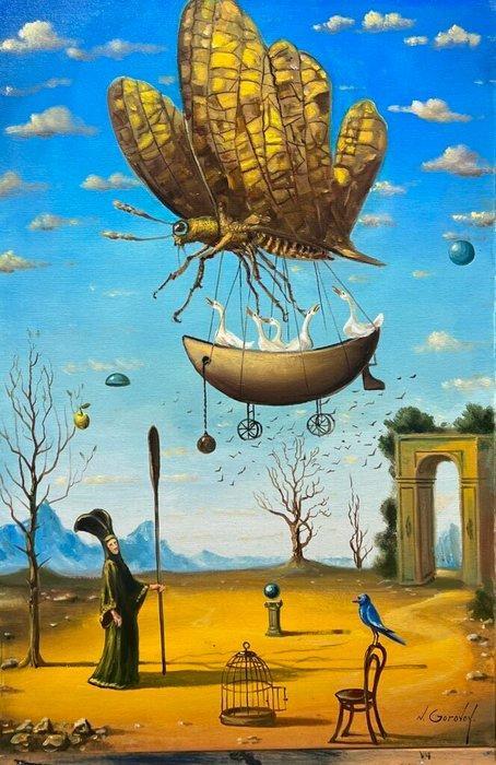 Nikolay Gorovoy - Geese are migratory birds, Antiek en Kunst, Kunst | Schilderijen | Modern