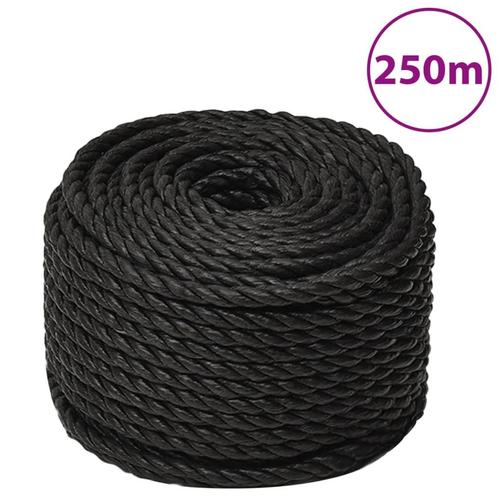 vidaXL Werktouw 16 mm 250 m polypropeen zwart, Doe-het-zelf en Bouw, IJzerwaren en Bevestigingsmiddelen, Nieuw, Verzenden