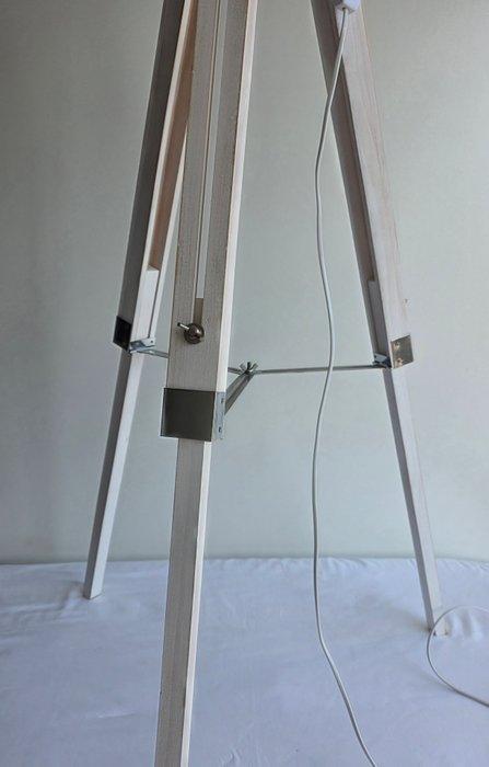 Staande lamp - Chroom, Hout, Antiek en Kunst, Antiek | Wandborden en Tegels