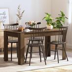 vidaXL Eettafel 140x74,5x76 cm bewerkt hout bruin eikenkleur, Huis en Inrichting, Tafels | Eettafels, Verzenden, Nieuw