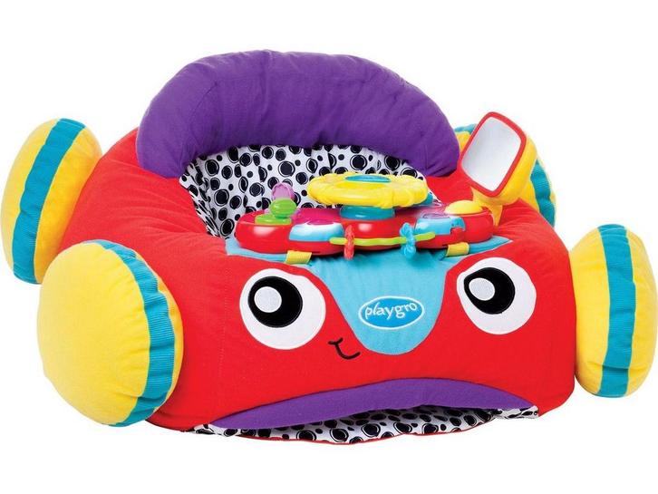 Playgro Comfy Car - Pluchen zitkussen Baby -, Kinderen en Baby's, Speelgoed | Educatief en Creatief, Zo goed als nieuw, Verzenden