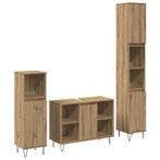 vidaXL Badkamer Meubelset 3 pcs Artisan Eiken 30 x 30 x 180, Huis en Inrichting, Verzenden, Nieuw