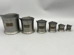Inhoudsmaat (6) - Tin - 1960-1970 - Set inhoudsmaten