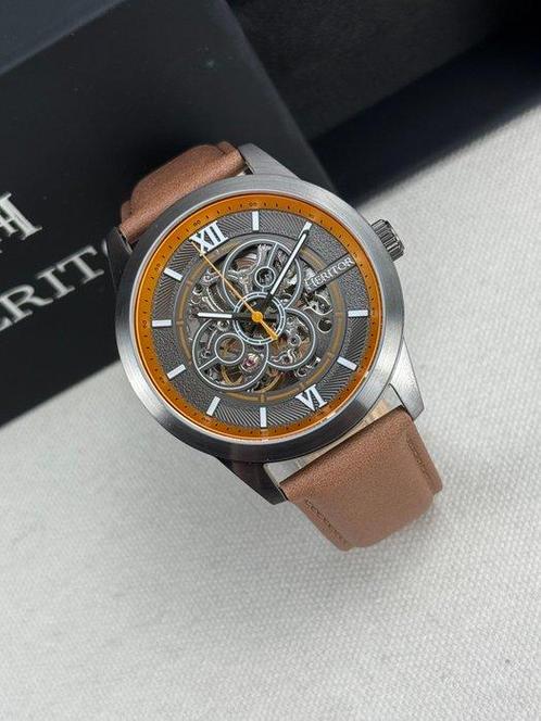 Heritor - Automatic Jomas Semi-Skeleton - Silver/Bronze -, Handtassen en Accessoires, Horloges | Heren