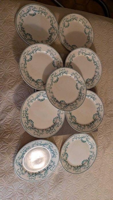 Sarreguemines - U & C - Assiette (9) - Mozart - Faïence -, Antiquités & Art, Antiquités | Verre & Cristal