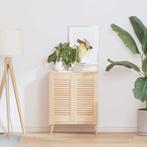 vidaXL Kastdeuren met lamellen 2 st 61,5x29,5 cm massief, Doe-het-zelf en Bouw, Verzenden, Nieuw